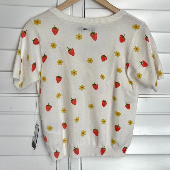 NEW Volcom Strawberry Daisy Short Sleeve Cardigan Size Small - Picture 9 of 14